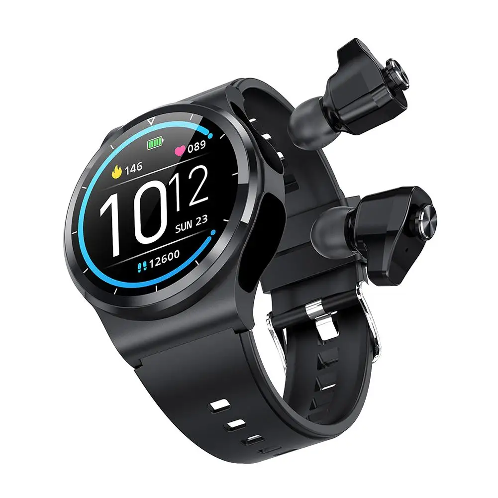 

2-in-1 Smart Watch 8 Sports Modes Tws Bluetooth-compatible Headset Heart Rate Dial Smartwatch