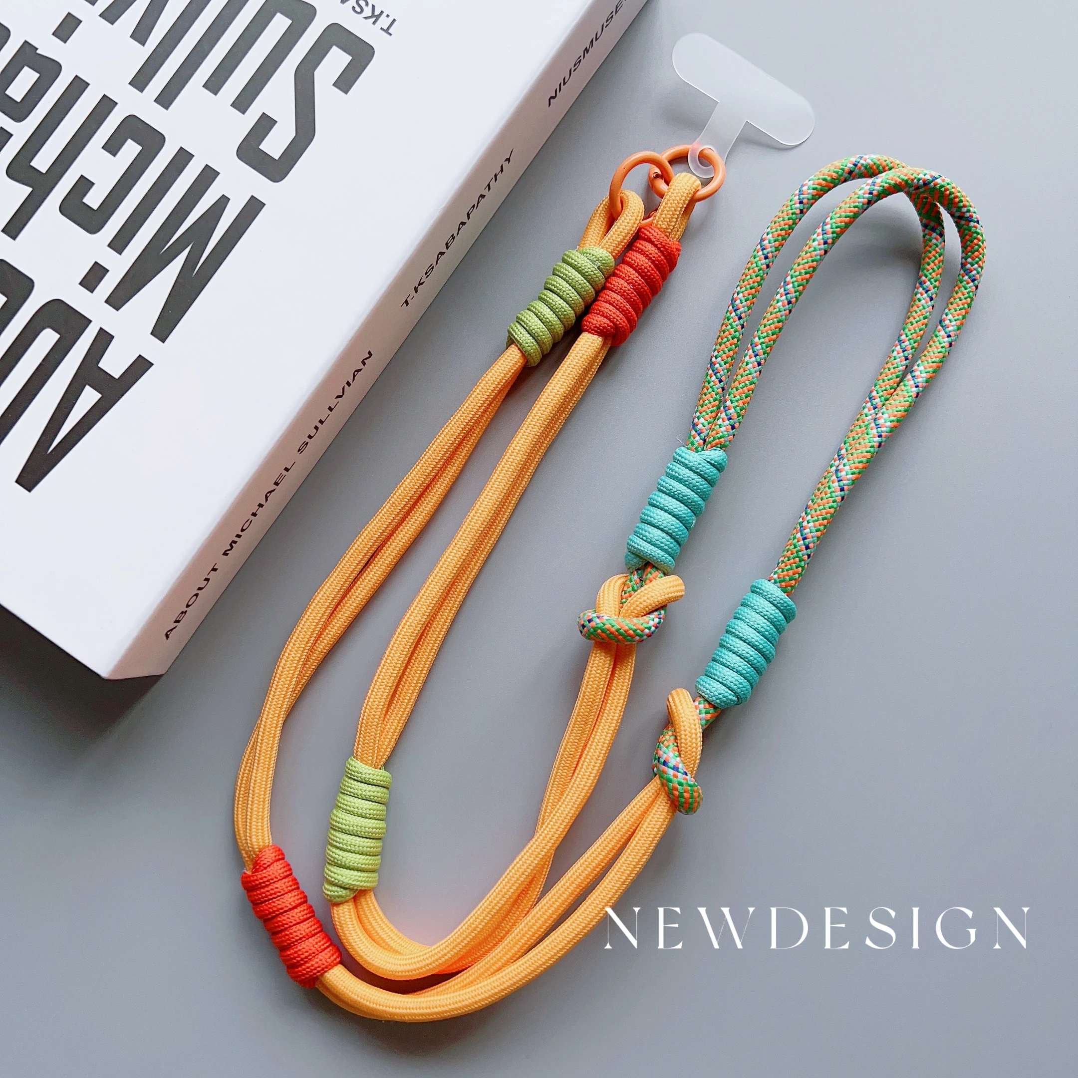 Lanyard Cross-body Shoulder Strap Keychain with Adjustable Long Rope and Replacement Patch