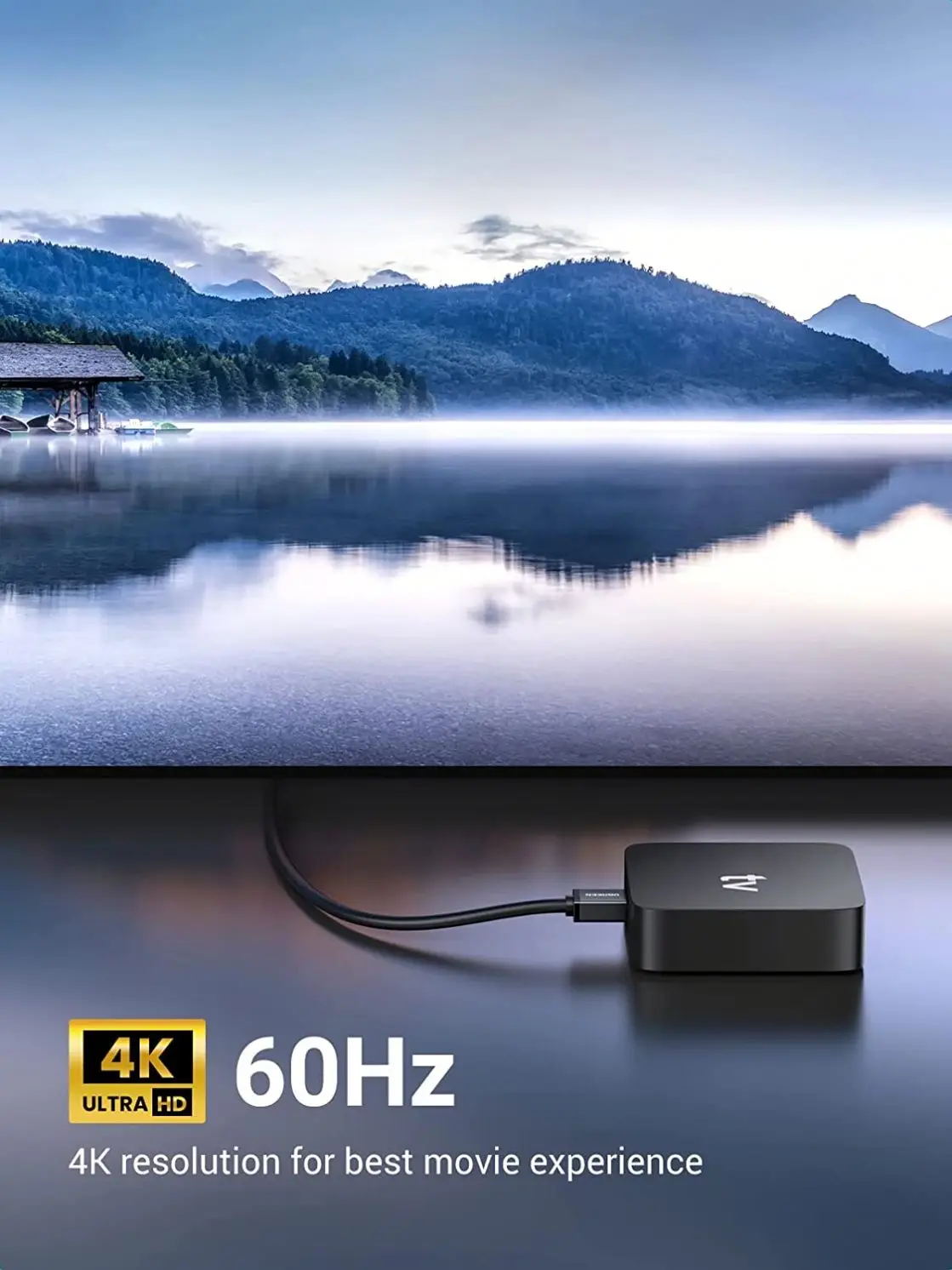 유그린 케이블 직각 4K 90도 코드 고속 다운앵글 2.0 케이블