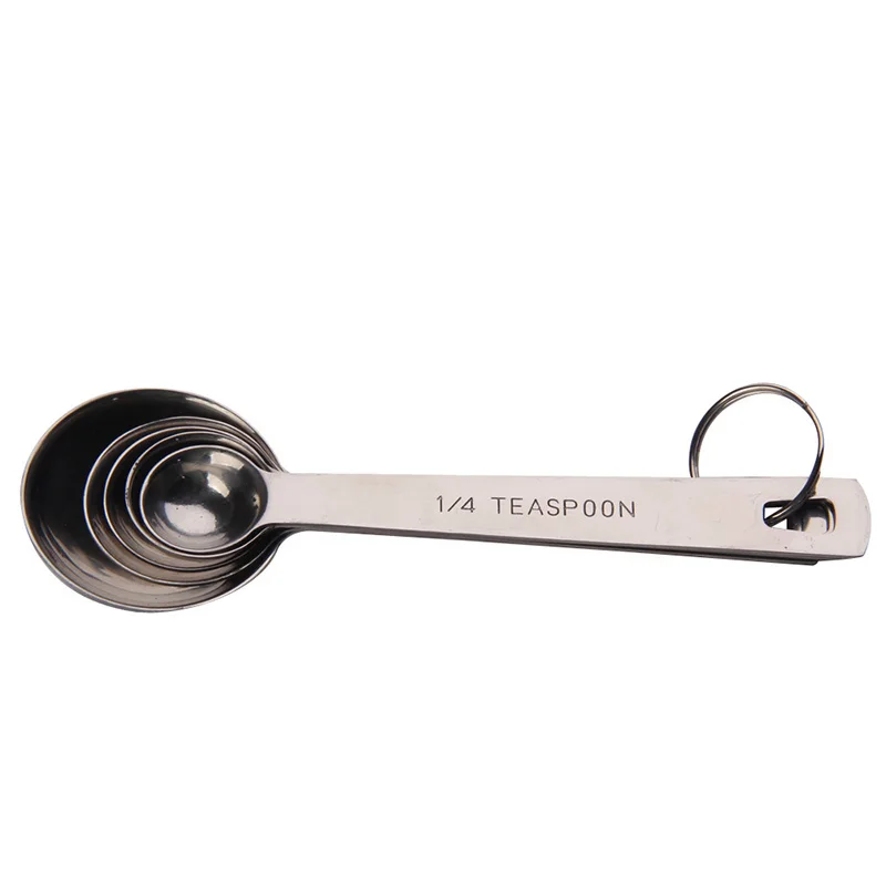 5Pcs Stainless Steel Kitchen Measuring Spoons for Seasoning