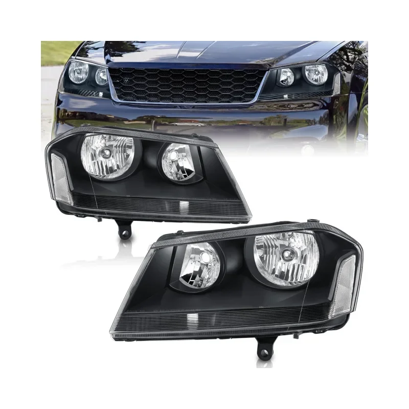 1 Pair 2X Headlight Head Light for Dodge Avenger 2008 2009 2010 2011 2012 2013 2014 Without Lamp