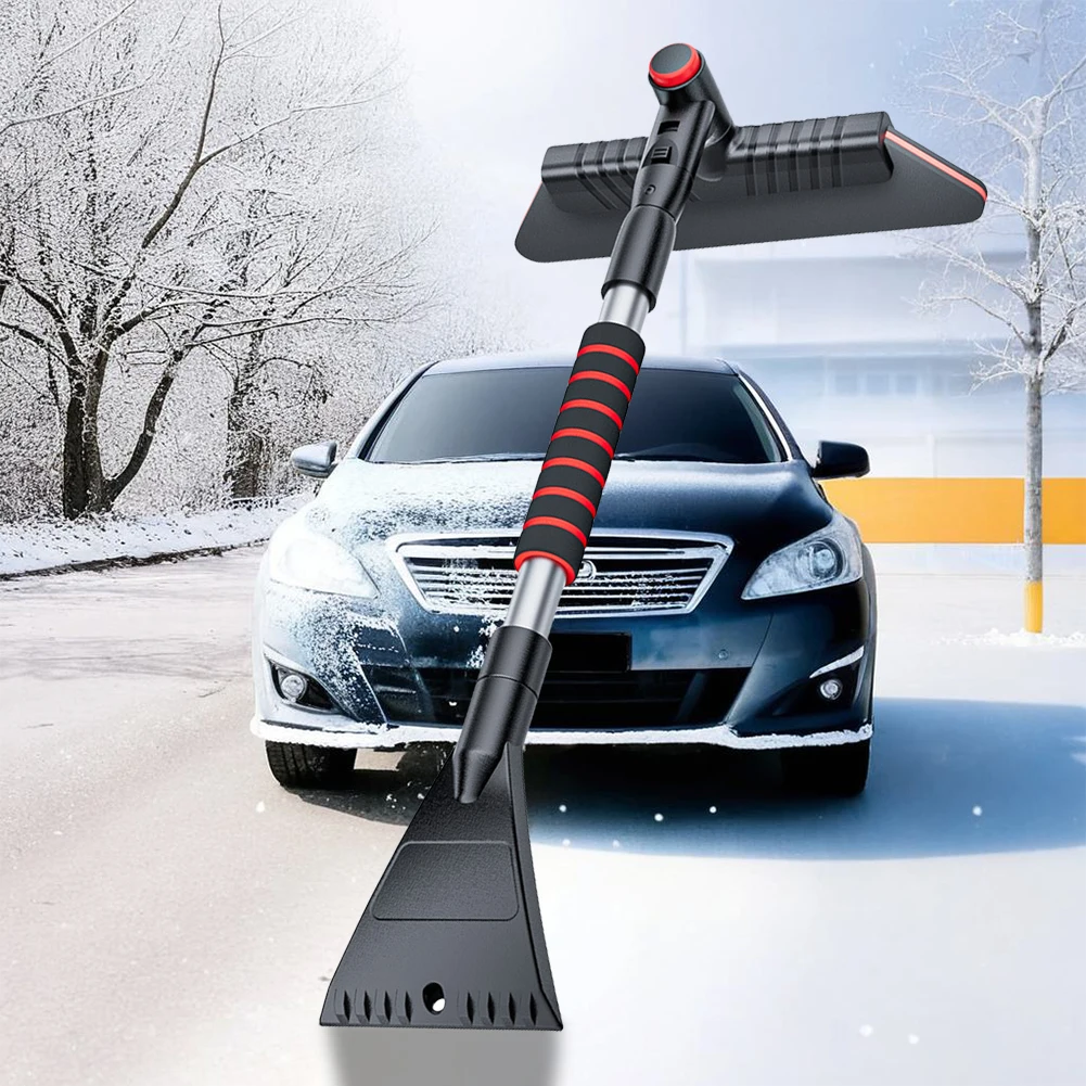 2 In 1 Detachable Snow Brush Multifunctional Windshield Snow Remover Ergonomic Handle Retractable Remover Car Accessories