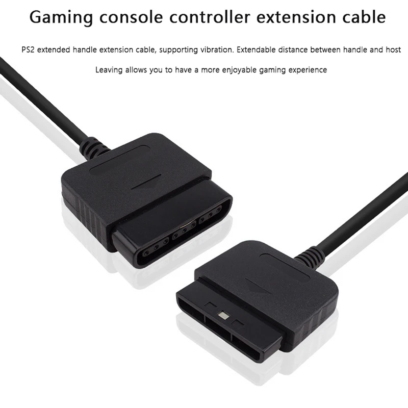 PS2 컨트롤러 댄스 패드 휠 건 콘솔 케이블, 플레이스테이션 2, PS2 익스텐션 케이블 코드, 1.8M
