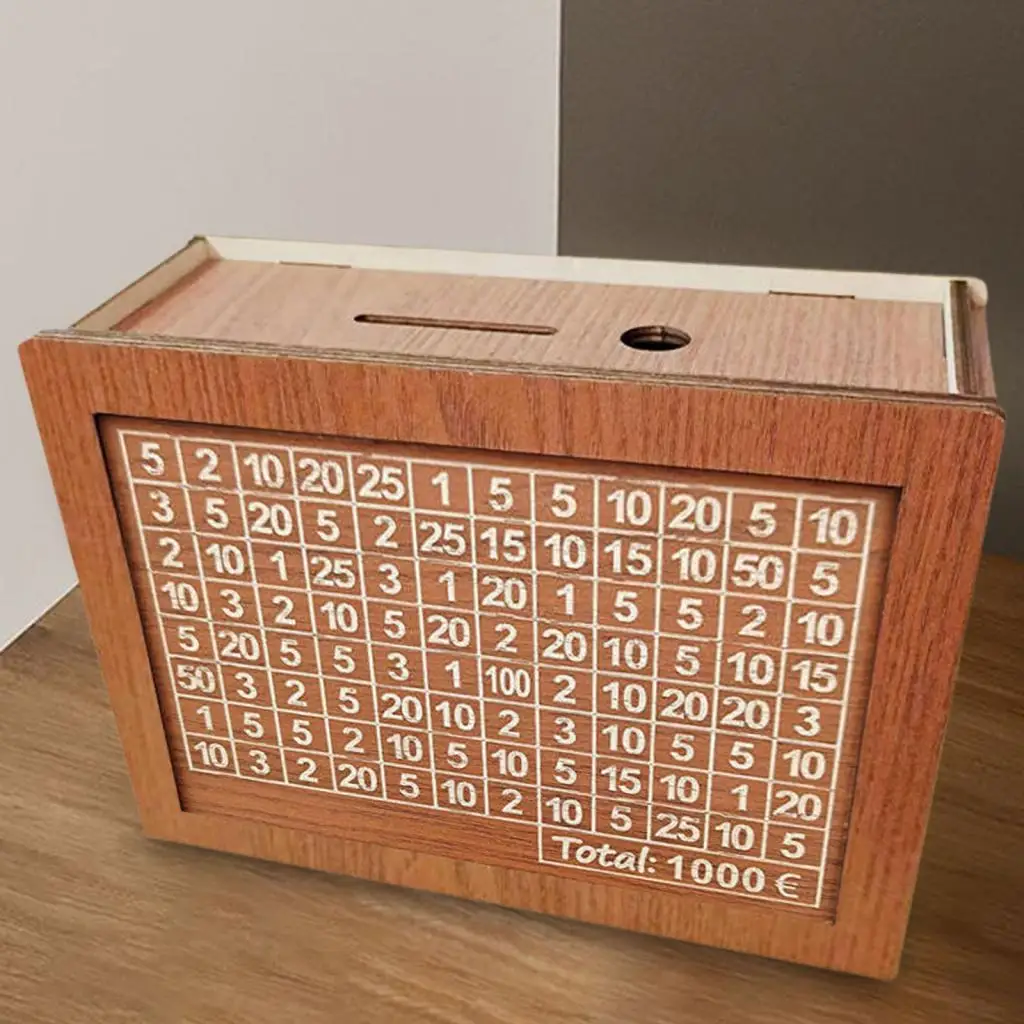 나무 돈 상자 내구성 변경 상자 레트로 휴대용 머니 뱅크, 어린이 돈 절약 항아리, 성인 및 어린이용
