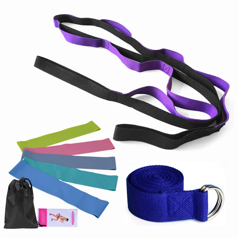 Yoga Tension Belt 9-piece Set Latex Elastic Ring Aerial Yoga Daisy Rope Men's and Women's Strength Stretch Belt Children's Train – Detail 2