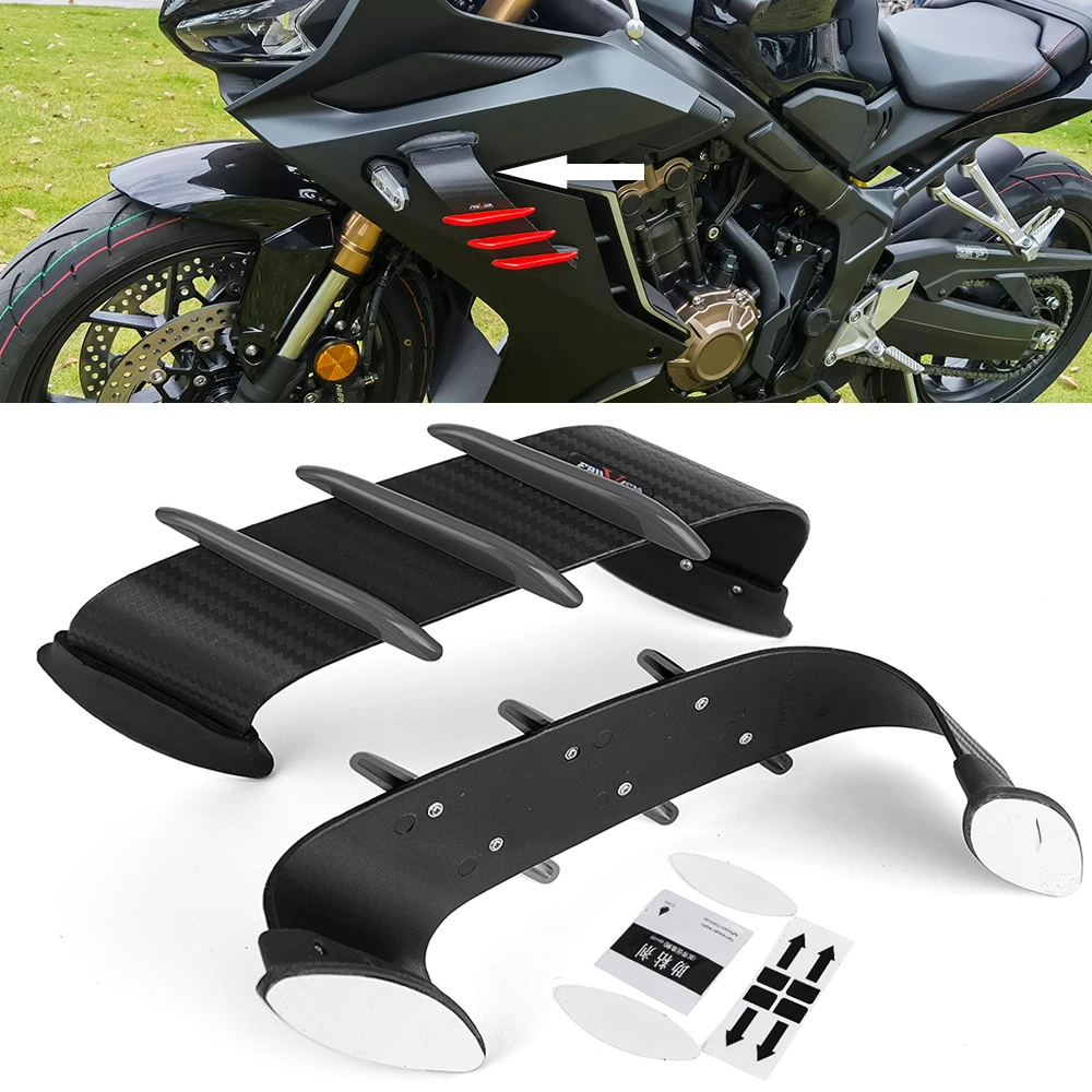 

Front Fairing Aerodynamic Winglets Side Spoilers Decorative Dynamic Wing Kit for Yamaha YZF-R1 R6 R7 R15 R25 R3 R125