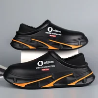 Men Shoes Winter New Keep Warm Plush EVA Waterproof Indoor Outdoor Walking Slippers Unisex Men Women Size 36-45