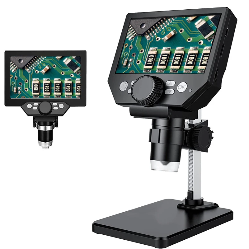 USB 현미경 디지털 비디오 카메라, 4.3 인치 LED 전자 내시경, 확대 납땜 PCB 검사, 1000X