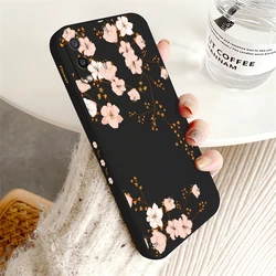 Elegant Floral Soft Shockproof Phone Case Cover - Samsung A72018 (Black - 287)