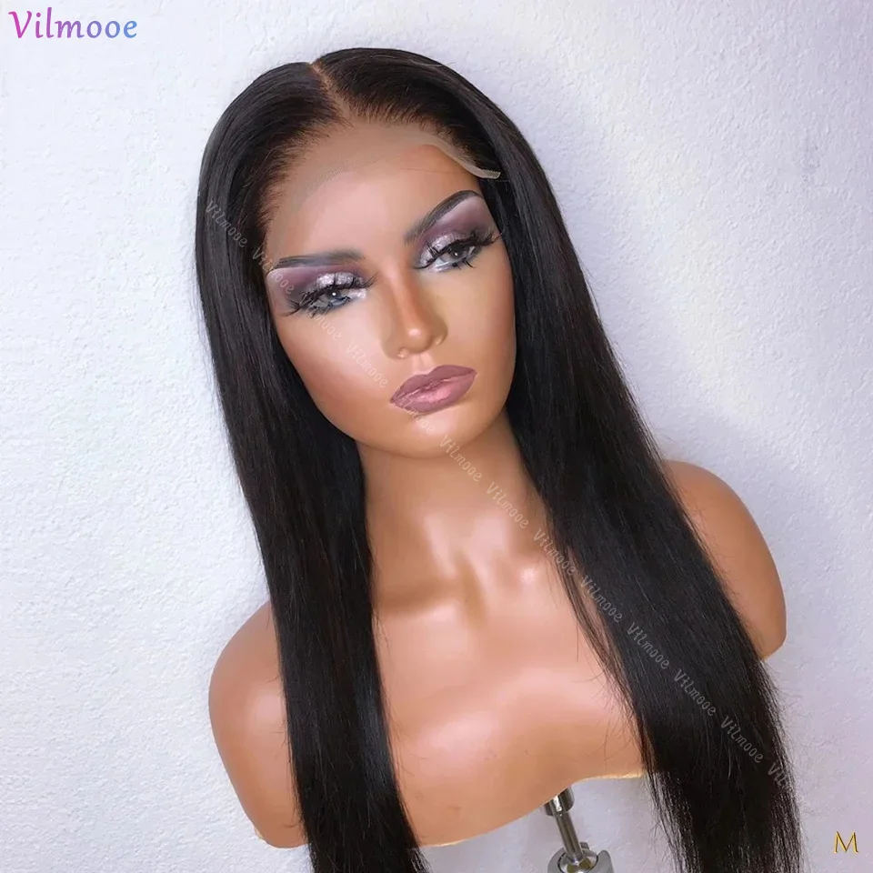 Silky Straight Silk Base 4x4 Silk Top Lace Front Wigs Human Hair Wigs Pre Plucked 180 Density Bone Straight 5x5 Lace Closure Wig