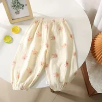 2024 Spring Summer New Style Baby Pants Korean Edition Cotton Casual Loose Floral Print Pants Boys And Girls Lantern Trousers 5