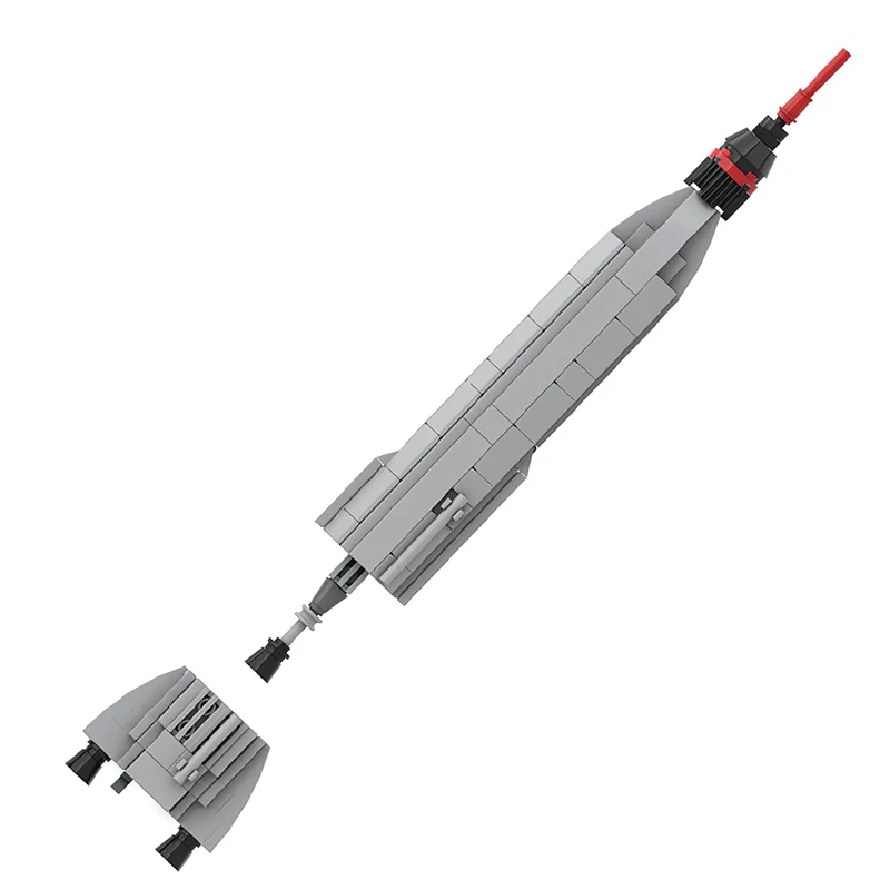 MOC Space 1:110 Scale Rocket Building Blocks Kit Universe Man Carrying Rocket Vehicle Bricks Toy For Children Birthday Gift 2024 3
