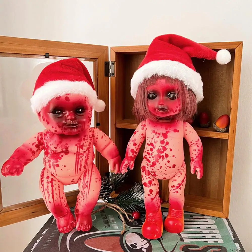 Baby Terror Decoration Halloween Hanging Bloody-Leg Boy Girl Haunted House Doll Ghost Christmas Creepy Zombie Doll Home Decor