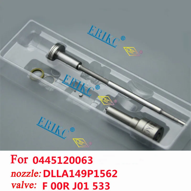 

ERIKC сопло DLLA149P1562 0433171961 регулирующий клапан F00RJ01533 для комплектов для ремонта инжектора 0445120063 0445120340