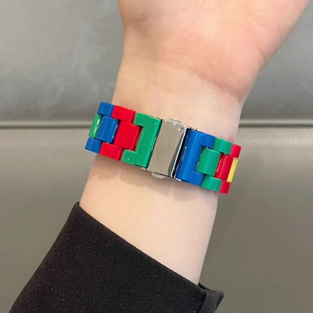 Stylish 22mm Transparent Resin Smartwatch Strap Bracelet