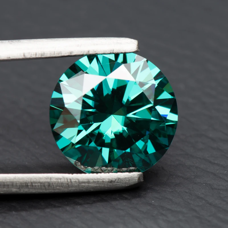 Moissanite Stone Round Cut Multiple Natural Color Available Charms Gemstone Beads for DIY Jewelry Making with GRA Certificate