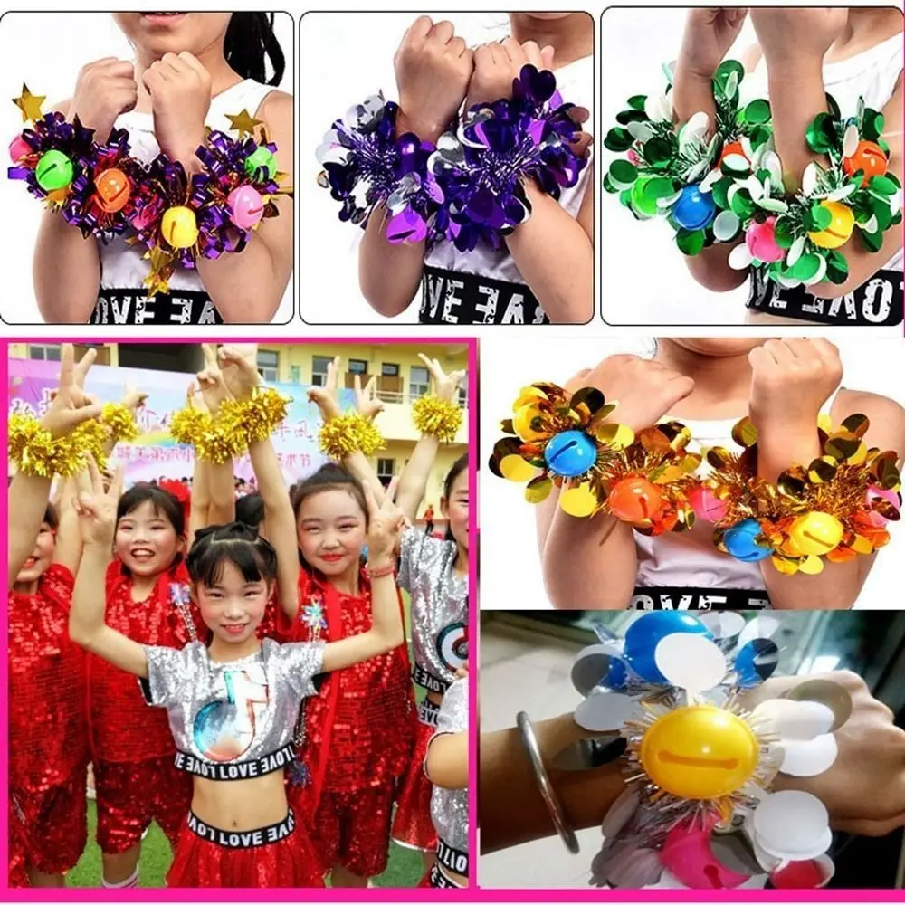 Sports Game Pompoms Practical Cheerleading Cheering Flower Ball Apply to Children Dance Performance Match Wrist Flower 2pcs