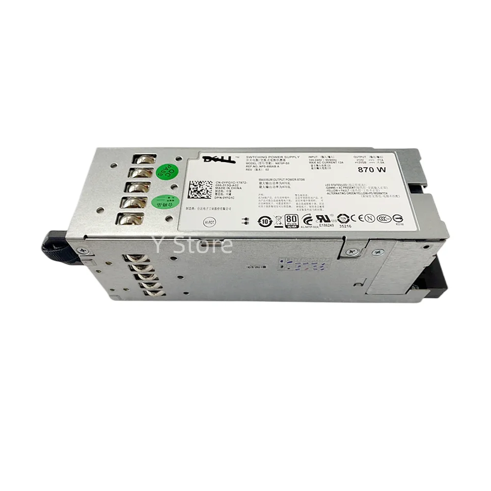 Loja Original 870w N870p-s0 Nps885ab a Yfg1c 7nvx8 0yfg1c 07nvx8 12v 71a para Dell R710 Fonte de Alimentação do Servidor y - Imagem 2