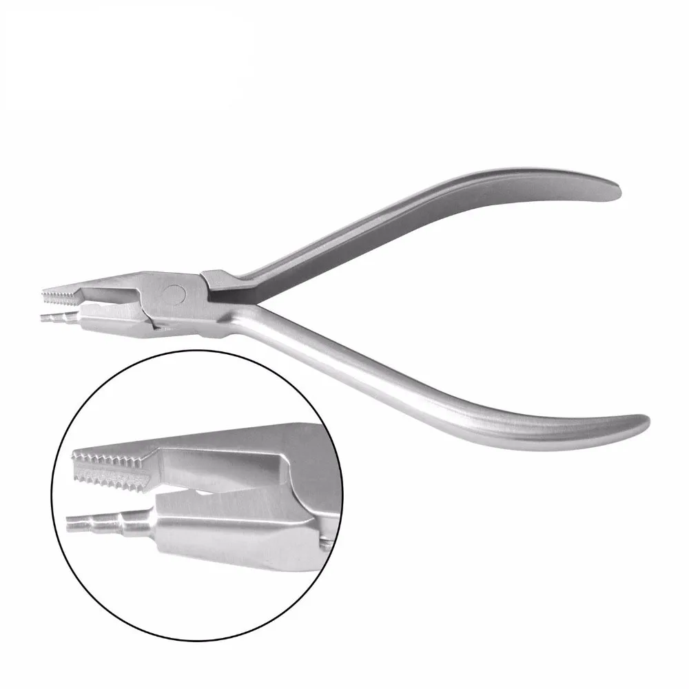 1 Uds. Alicates de doblado de arco Dental de Metal SS para doblar bucles de alambre rectangulares herramientas de instrumentos de ortodoncia
