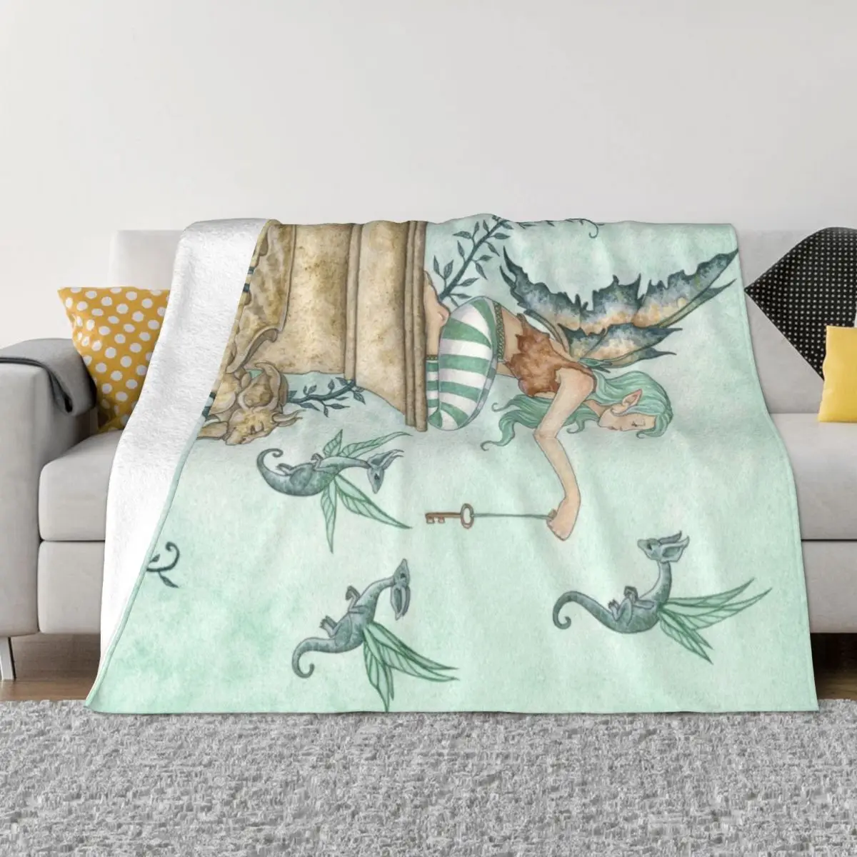 

Lure Throw Blanket halloween For Baby Soft Plush Plaid Blankets
