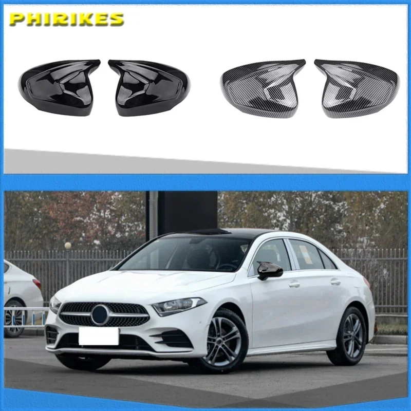 

For Mercedes-Benz A-Class W177 2019 2020 Black Exterior Rearview Mirror Cover Side Mirrors Protection Guards