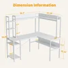 60" Corner Computer Desk with Storage Shelves, L Shaped Gaming Desk with Hutch 6