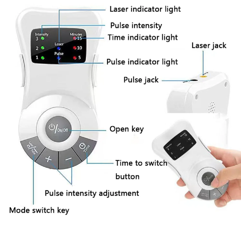 Intranasal Red Led Light Portable Cold Laser Rhinitis Treatment Instrument For Rhinitis Nasal Polyps Cardiovascular Disease nose treatment