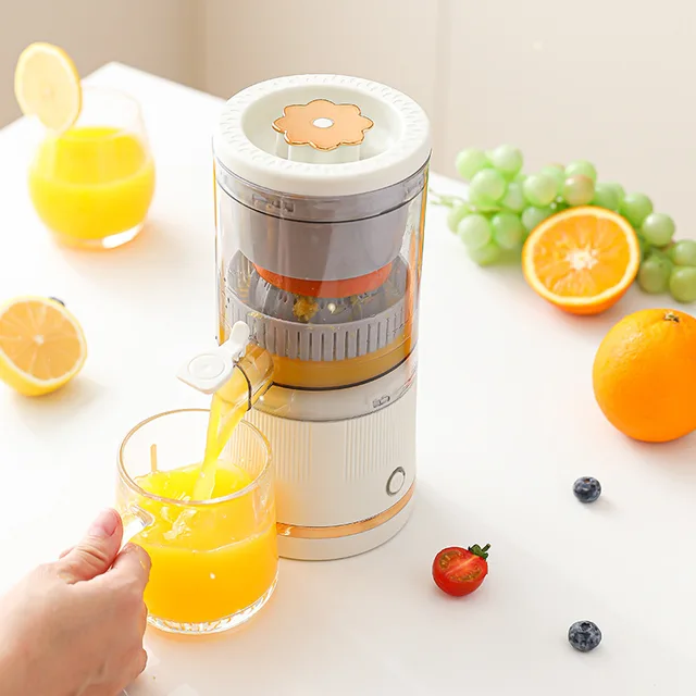 Spremiagrumi elettrico portatile Ricarica USB Frullatore per frutta arancia e limone Mini spremiagrumi automatico wireless per uso domestico da viaggio 2