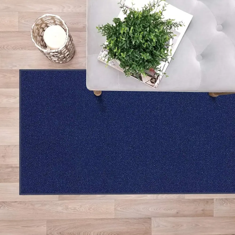 Non-Slip Rubber Backed Hallway Stair Runner Rug Carpet Stain Resistant Durable Low Pile Machine Made Easy Care Safe Kids