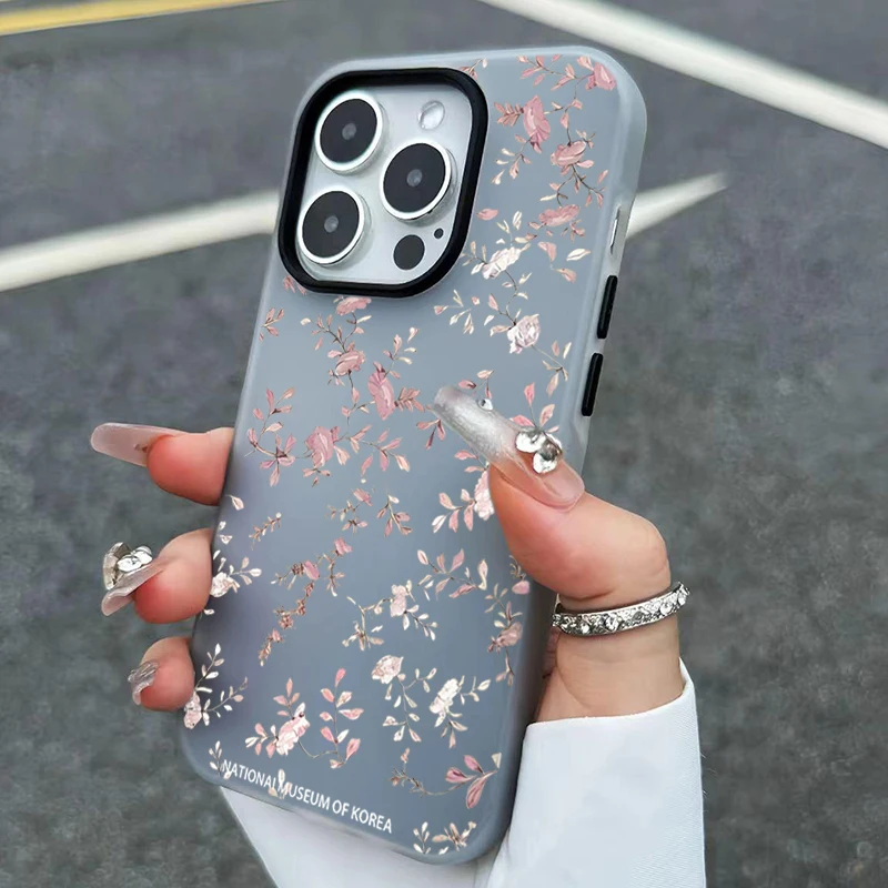 Blossoming Pink Cherry Flower 2-in-1 Phone Case with Candy Color Cover