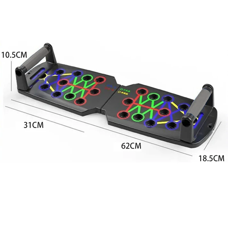 Portable Multifunctional Push-up Board Set With Handles Foldable Fitness Equipment Chest Abdomen Arms Back Training