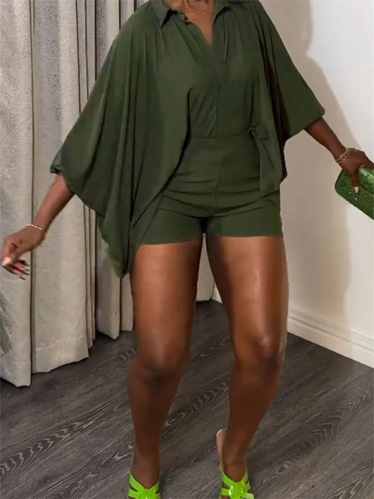 Wmstar Two Piece Set Women Fashion Shorts Sets Long Sleeve Shirts Matching Suit New in Summer Clothes Wholesale Dropshipping