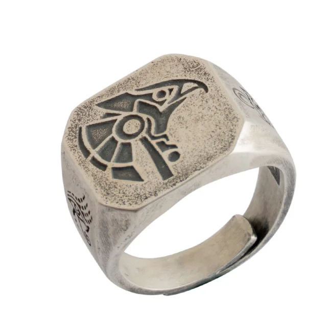 Anillo Retro De Anubis Egipcio Diseño De Chacal Para Hombres