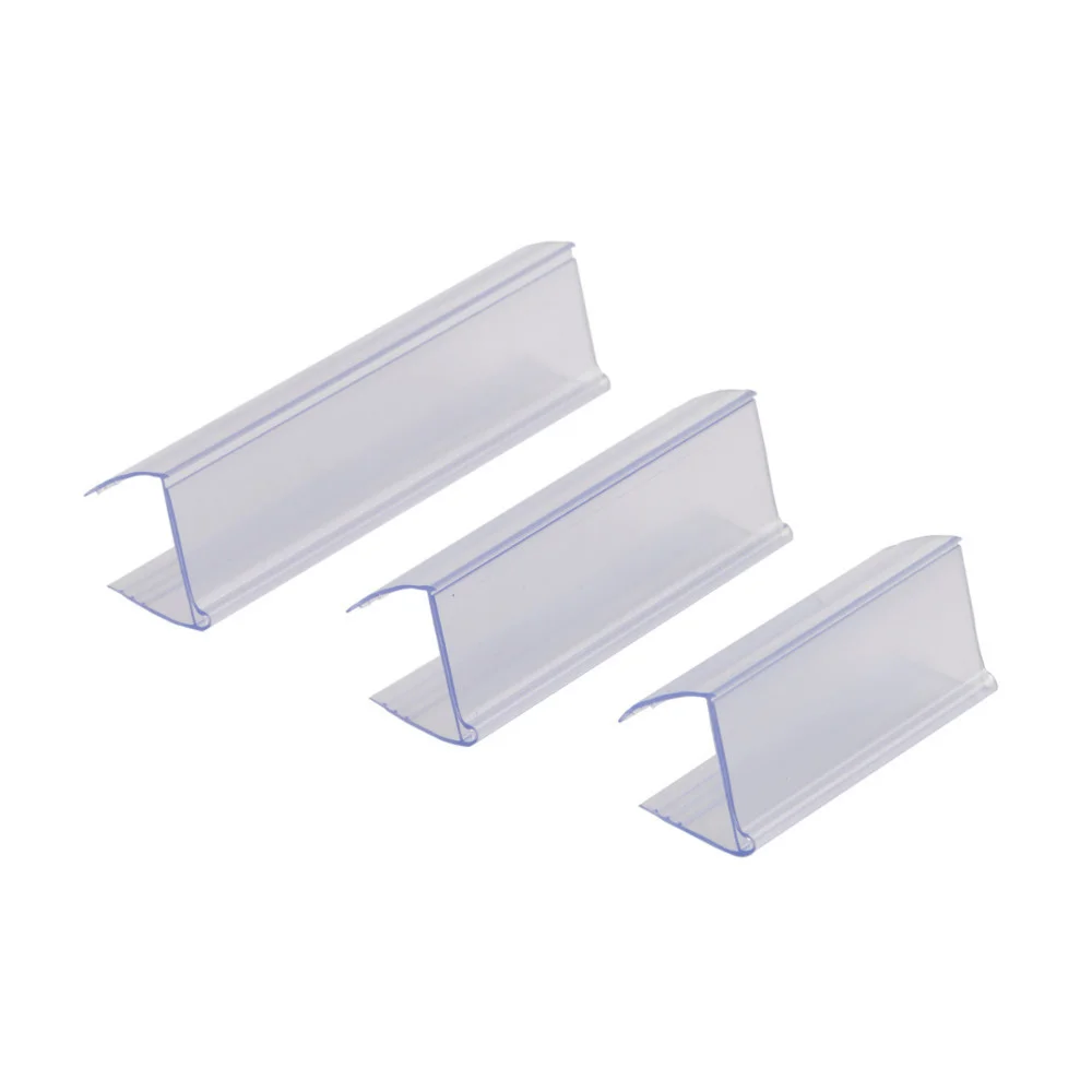 100 Stück transparente PETG-Glasregal-Schilder und Tickethalter – Detail 22