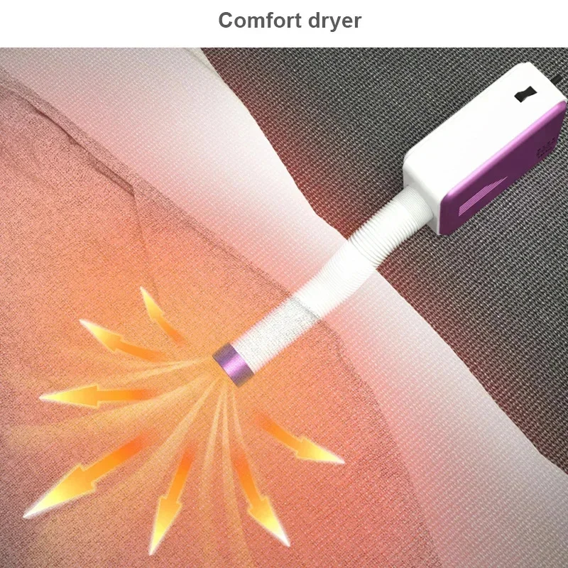 110V 220V 600W Portable Electric Clothes Dryer Mite Removal Multifunctional Warm Wind Heater Warm Blanket Drying Shoes Pet Hair 5