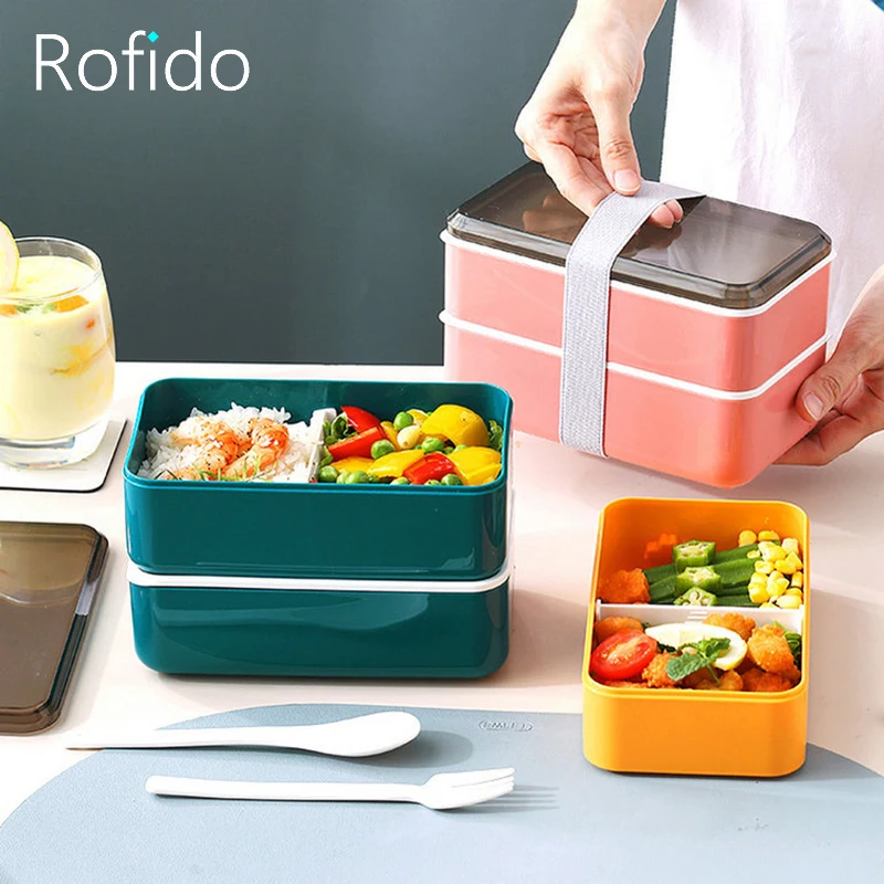 Portable Lunch Box Set Picnic Japanese Snack Bento Box Women Kitchen Food  Storage Containers Office Worker