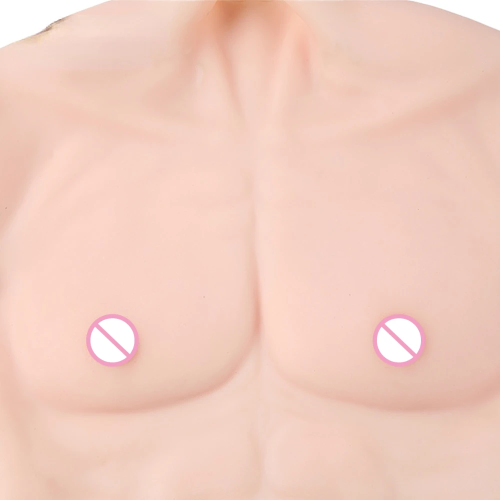 Silicone Realistic Simulation Muscle Fake Belly Muscle High Quality Artificial Men's Chest Crossdresser Macho Cosplay