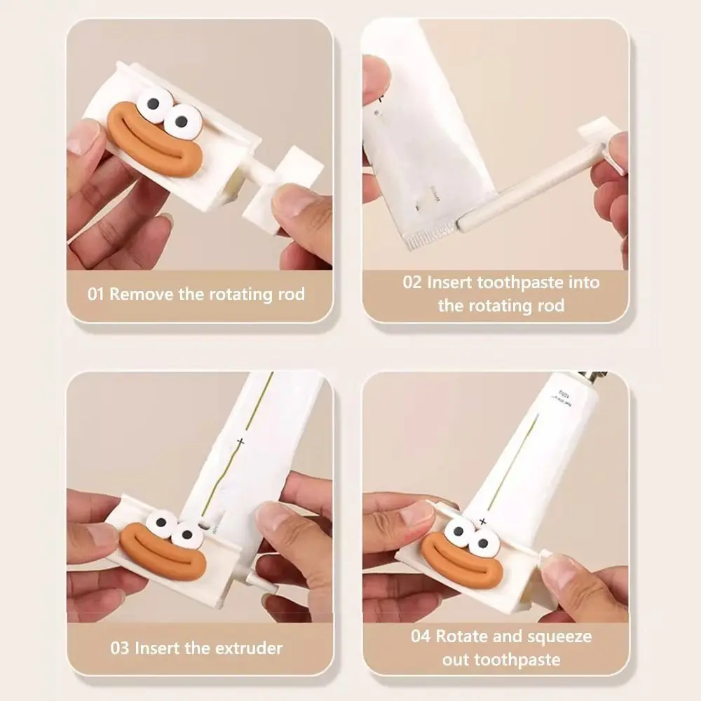 Toothpaste Dispenser Toothpaste Squeezer Sausage Mouth Automatic Rolling Squeezing Facial Cleanser Tool Quantitative 5