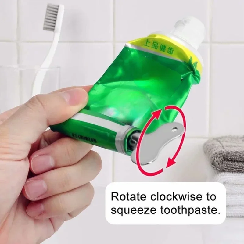 5/1PCS Toothpaste Squeezer Cosmetic Paint Rolling Press Dispenser Squeezer Tube Tools Stainless Steel Metal Bathroom Accessories 2