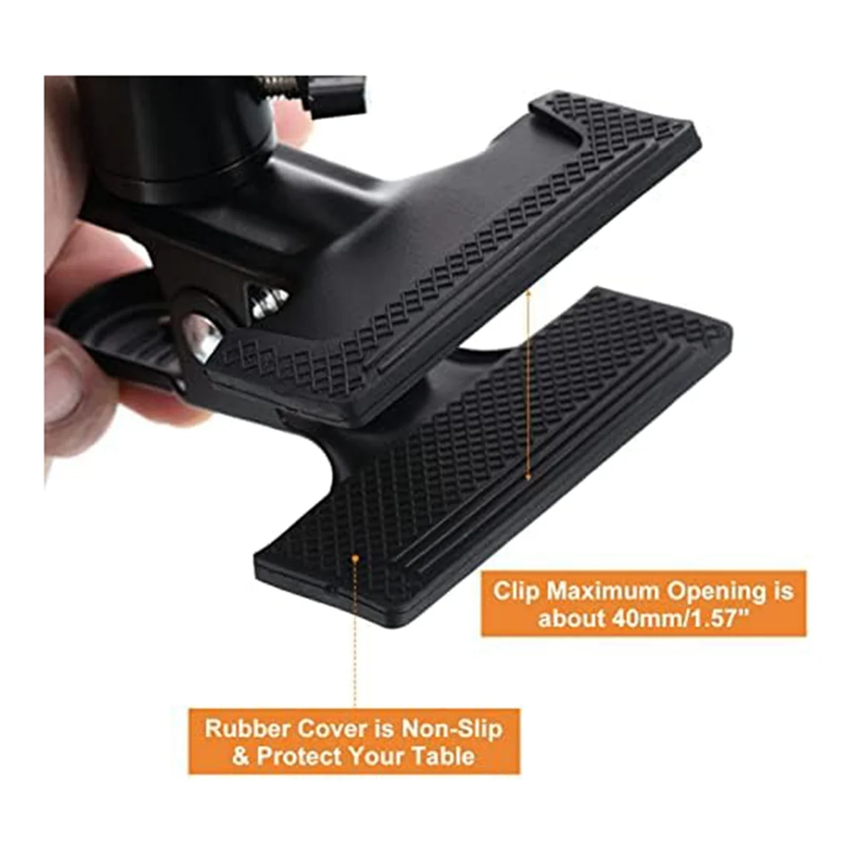 Embroidery Hoop Clip, 360&deg; Swivel Adjustable Table Clip, Crossstitch Clip Opening Up to 4.03 cm, for Needle Sewing, 2PCS