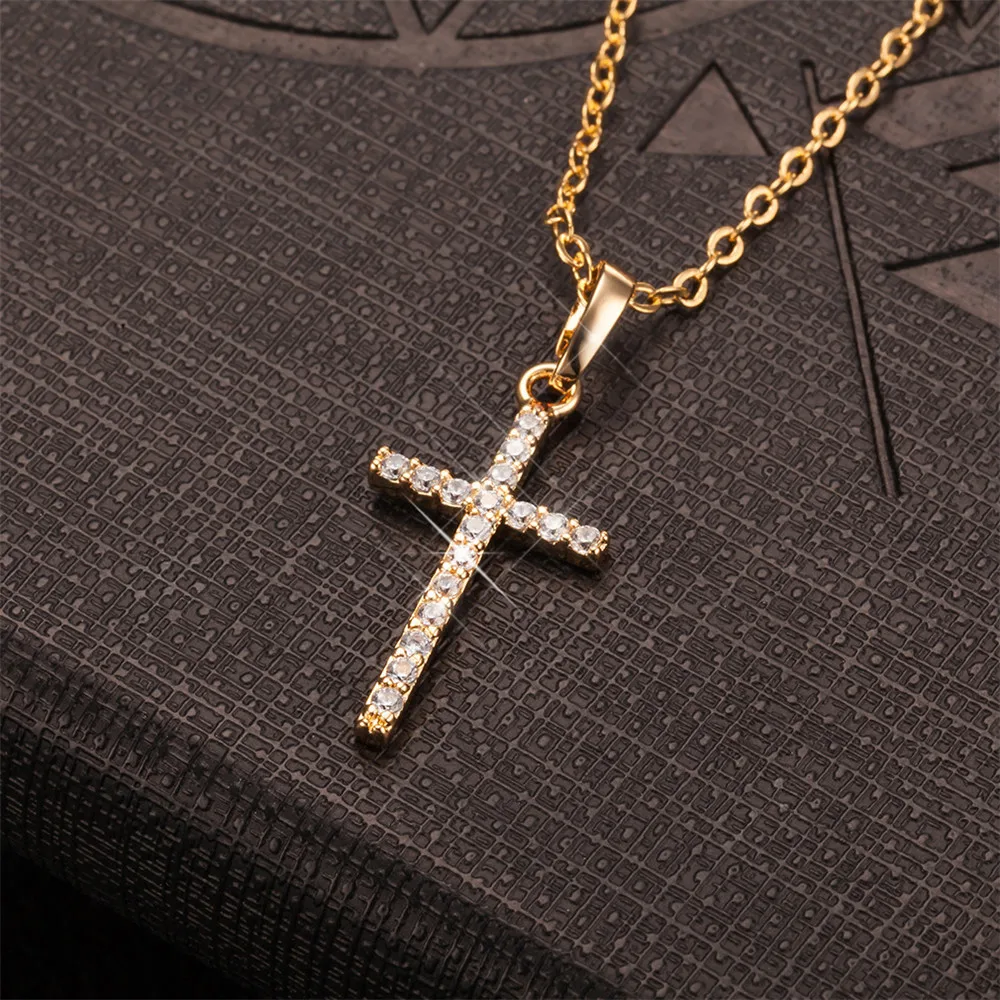 Gold Crystal Cross