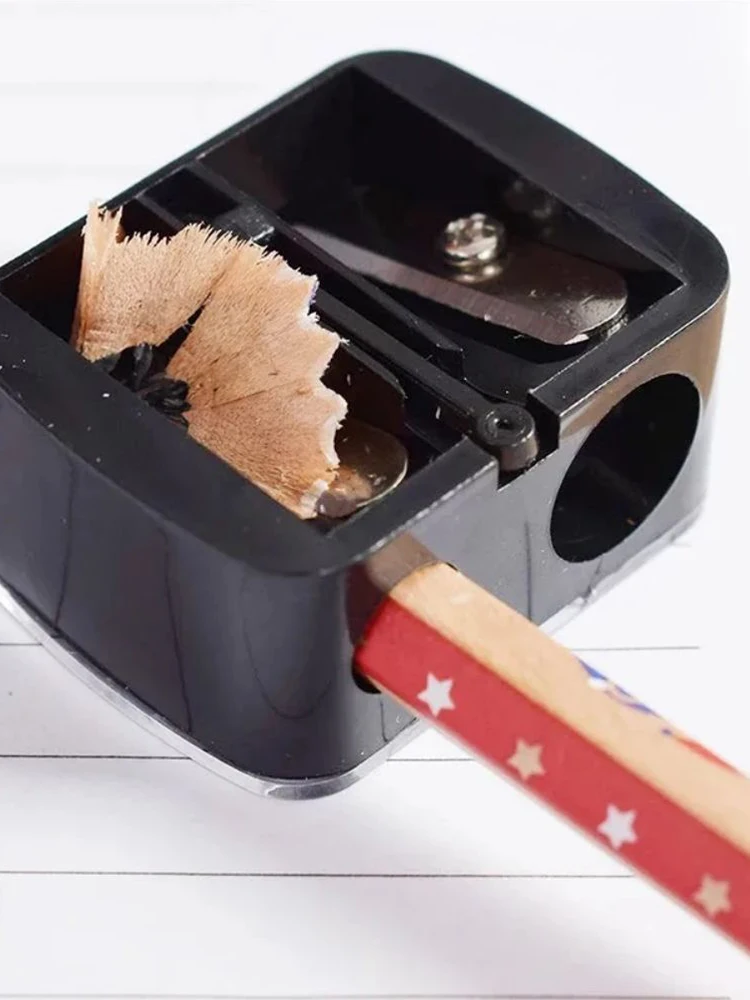 Pencil Sharpener 1pc Mini Portable Multi-function Double Hole Suitable for Eyeliner Pencil Eyebrow Pencil and Cosmetic