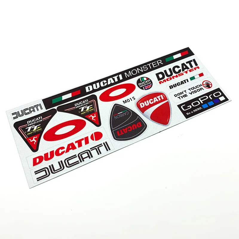 3M Refelctive Helmet Sticker Visor Windshield Glass Lens Decal Racing For Ducati Monster Multistrada Diavel Superbike SuperSport