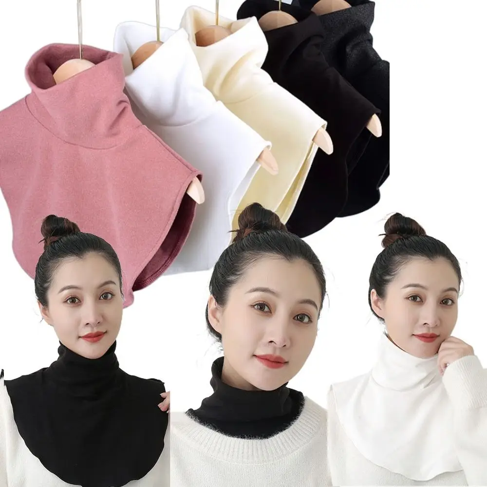 

Scarves Wraps Fake Collar High Elastic Detachable False Collar Solid Color Neck Cover Warmer High Collars Autumn Winter