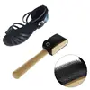 367A Wood Stainless Steel Dance Shoes Cleaning Brush with PU Protector Covers 2