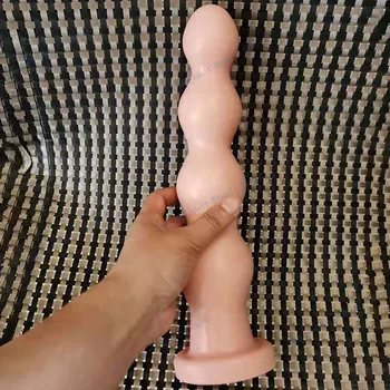 Smooth Anal Butt Plug Large Dildos Stimulation G Spot Dilation Prostate Massage Anus Beads Masturbation Device Suction Cup Toys 6