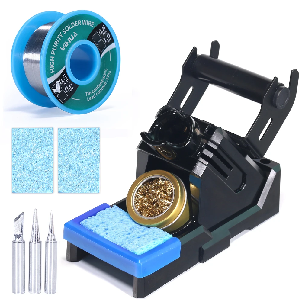 Soldering Iron Stand Silverflo Soldering Iron holder Electric Solder Station Stand Welding Accessories With Mental Cleaning Ball and Cleaning Sponge