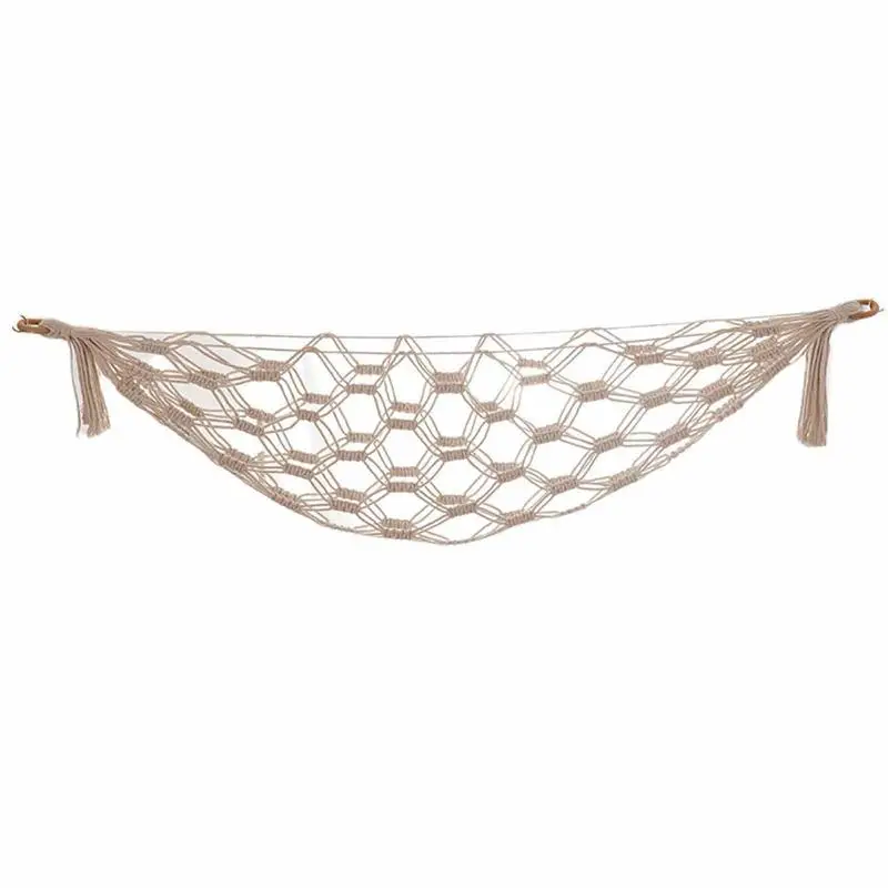 Macrame Hammock Net Toys Storage Boho Decor Children Room Toys Stuffed Animals Hammock Net Organize Bohemia Storage Holder for storage net