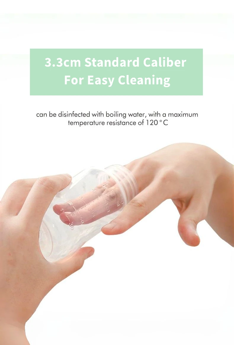 Baby Manual Breast Pump With Bottle Suction Cup Portable Adjustable Silicone Breast Milk Vacuum Pump Mother Painless