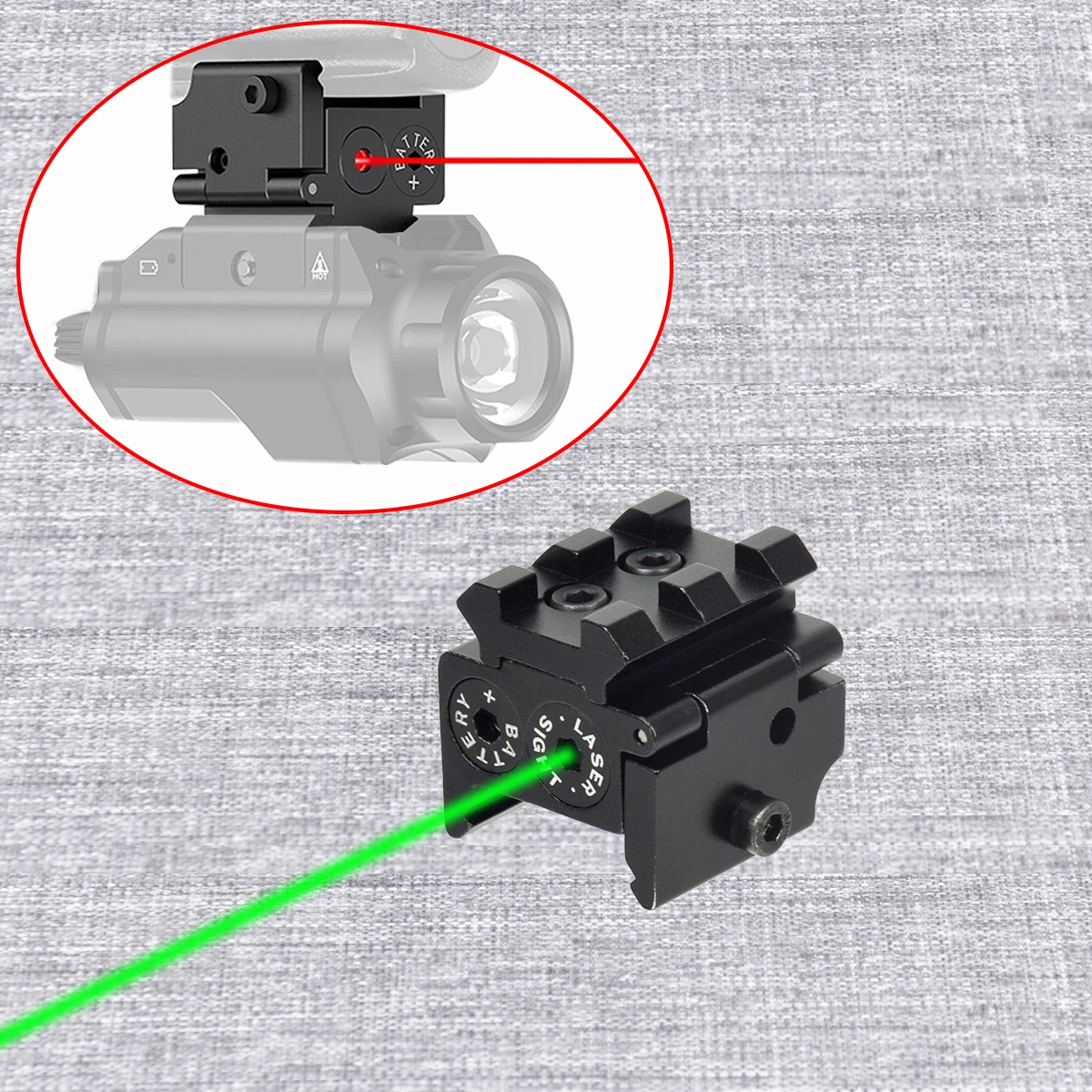 Mini Mirino Puntatore Laser A Punto Rosso Compatto Regolabile Con Guida Picatinny Staccabile Da 20Mm Per Pistola Glock 17 19 Taurus G2C